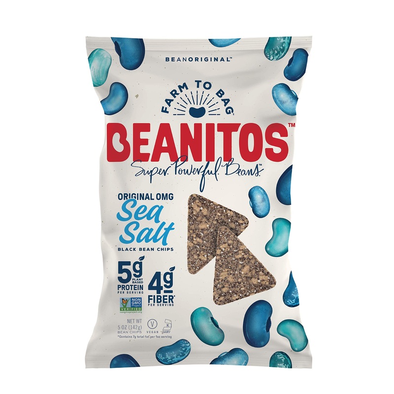 Beanitos Black Bean Chips With Sea Salt, The Healthy, High Protein, Gluten Free, And Low Carb Vegan Tortilla Chip Snack, A Lean