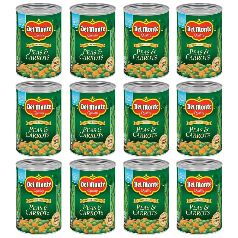 Del Monte Special Blends Peas & Carrots, Canned Vegetables, 12 Pack, 14.5 Oz Can