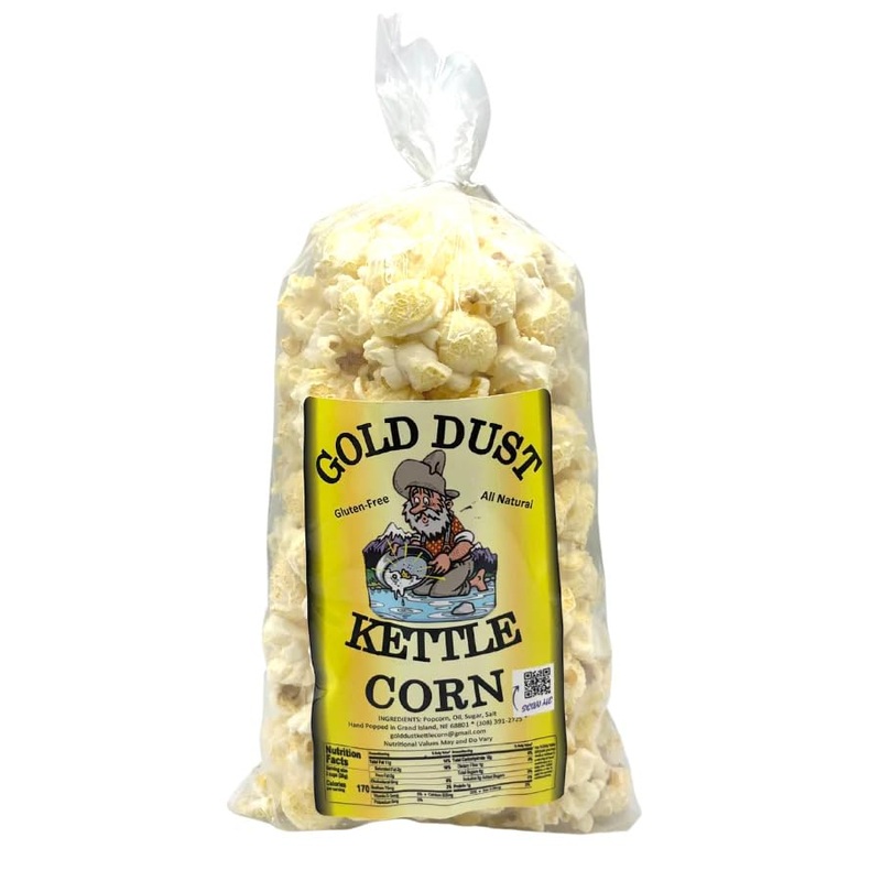 Gold Dust Kettle Corn | Kettle Corn | Sweet And Salty | Non Gmo | Fresh Popped Popcorn | Kettle Popcorn | Made In Nebraska | 2.5