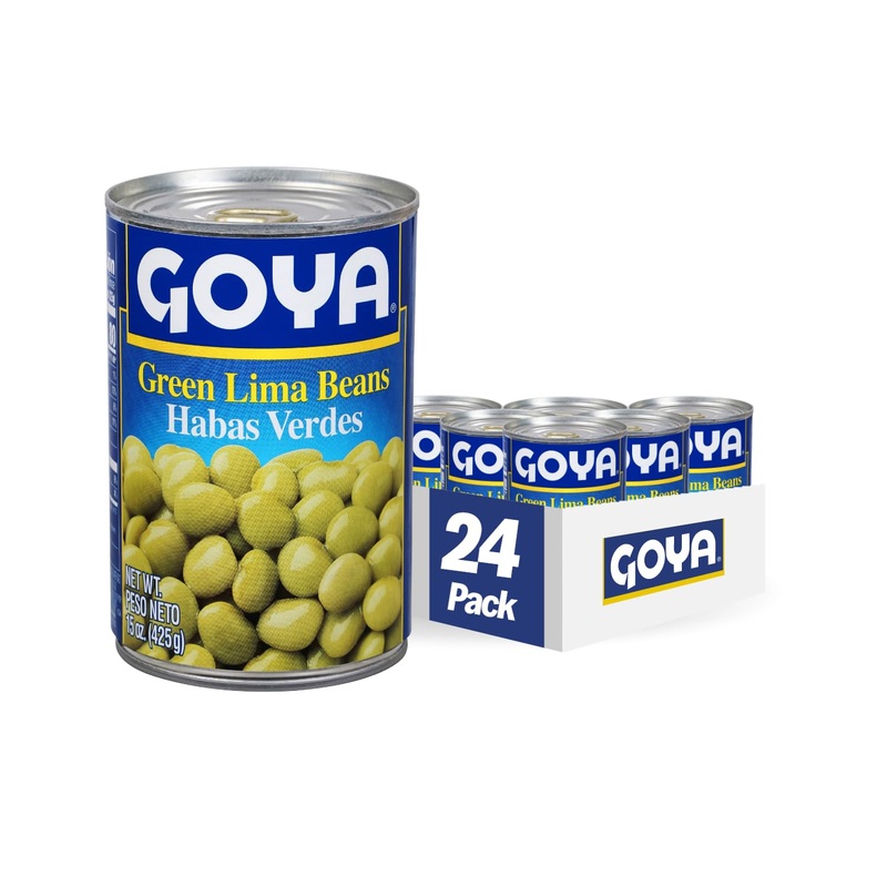 Goya Foods Green Lima Beans, 15 Ounce (Pack Of 24)