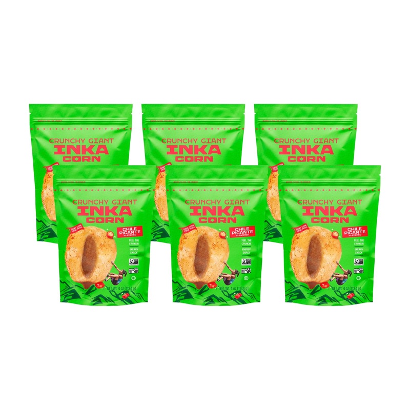 Inka Corn Gluten Free Roasted Giant Corn Chile Picante Flavored, 4 Ounce (Pack Of 6)