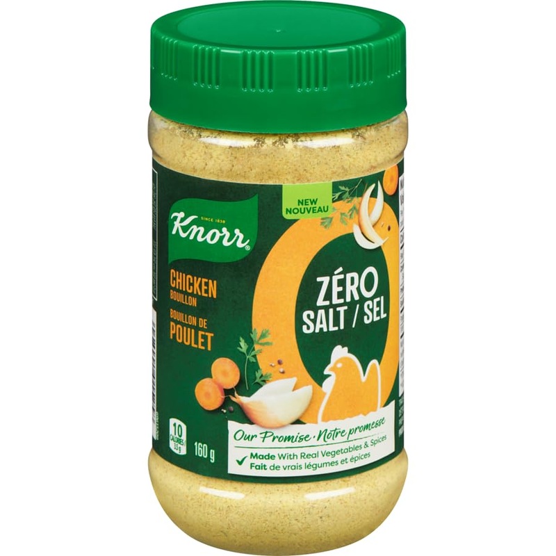 Knorr Zero Salt Chicken Bouillon, 160G/5.6 Oz, Imported From Canada)