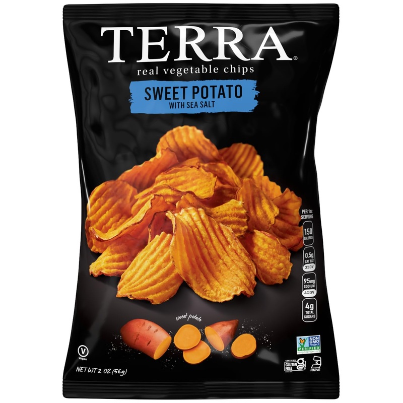 Terra Vegetable Chips, Sweet Potato With Sea Salt Vegetable Chips, 2 Oz (Pack Of 8)