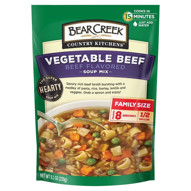 Bear Creek Soup Mix, Vegetable Beef, 8.1 Ounce (Pack Of 6)