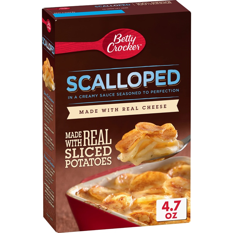 Betty Crocker Scalloped Potatoes, Made With Real Cheese, 4.7 Oz (Pack Of 6)