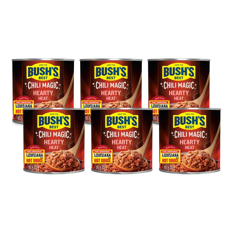 Bush'S Hearty Heat Chili Magic Chili Starter, 15.5 Oz. (Pack Of 6)