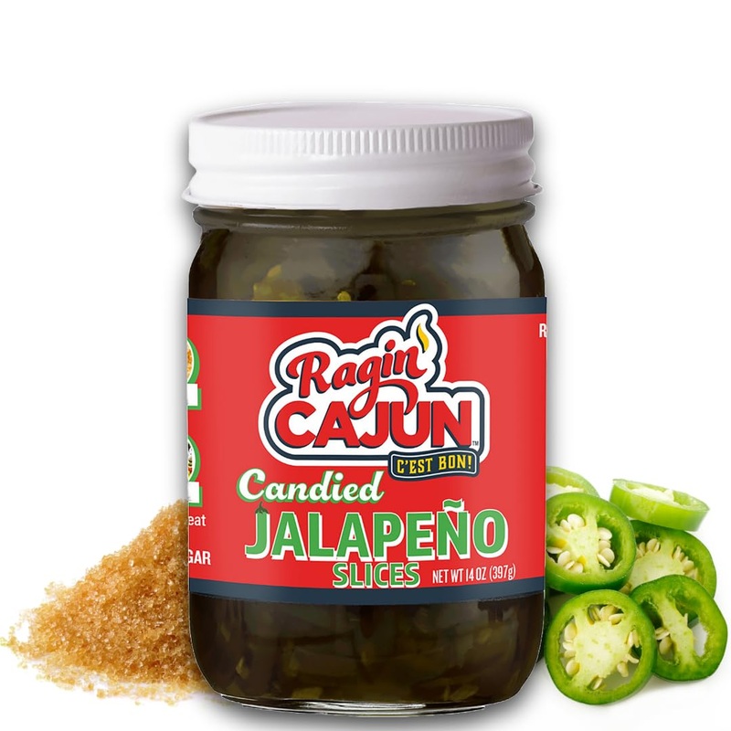 Candied Jalapeo Slices 12 Fl Oz Ragin' Cajun Foods (Pack Of 12)