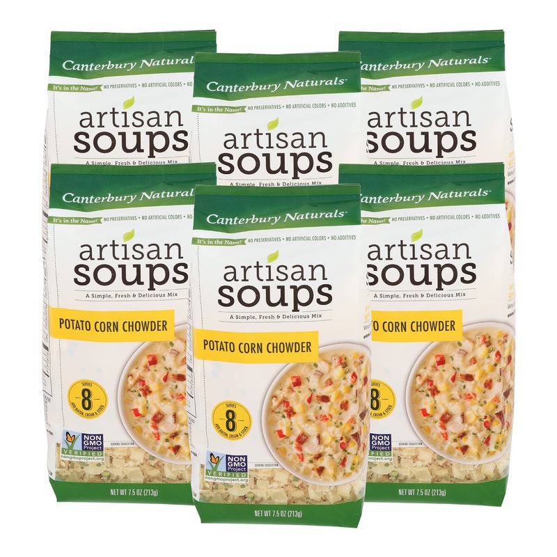 Canterbury Naturals Artisan Soup Mix, Potato Corn Chowder Soup Mix, Non-Gmo, Makes 8 Servings, 7.5-Ounce Bag (Pack Of 6)