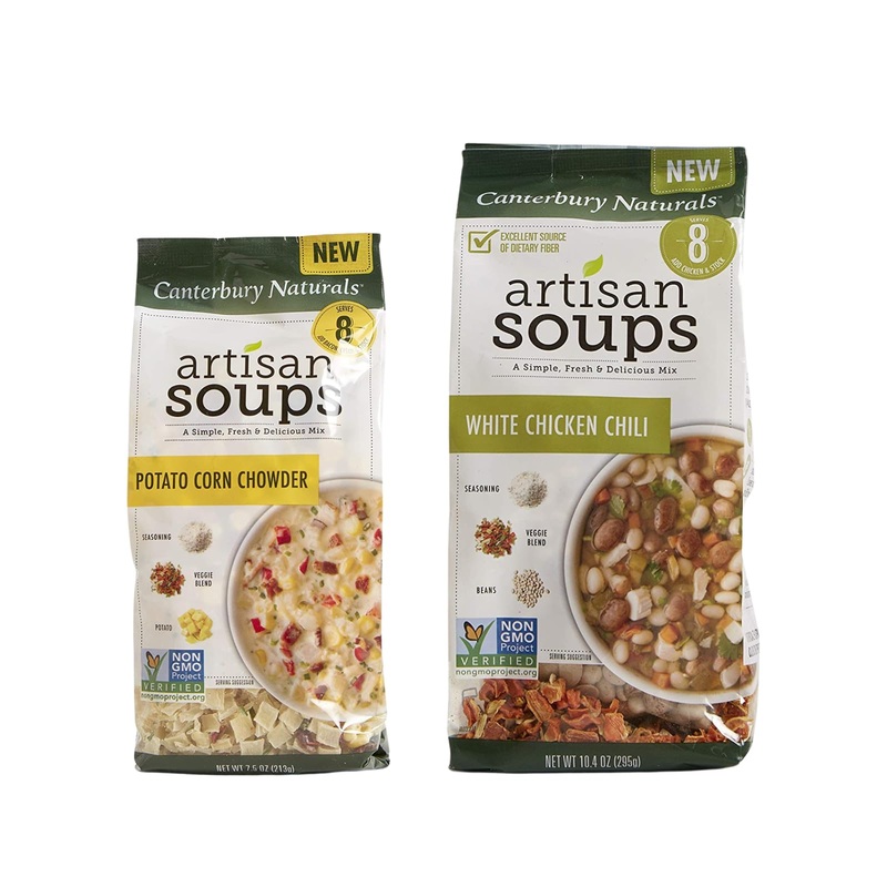 Canterbury Naturals Artisan Soup Mix, White Chicken Chili & Potato Corn Chowder, Non-Gmo (Variety Pack)