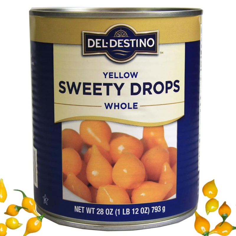 Del Destino Yellow Sweety Drops Peppers, 28 Oz, Product Of Peru