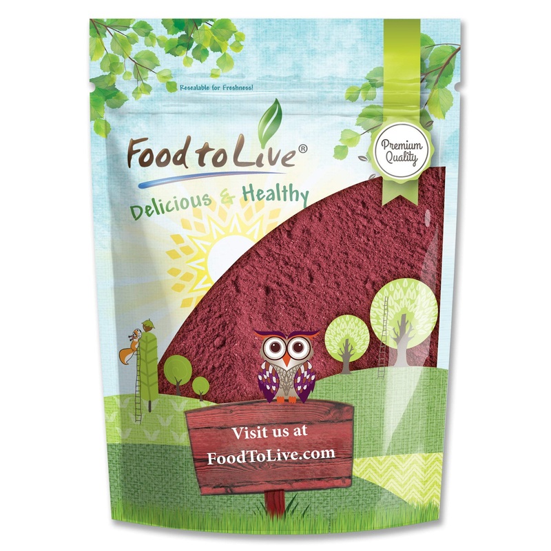 Food To Live - Beet Root Powder, 1 Pound - Finely Ground Dried Beet Root, Pure, Kosher And Vegan, Raw Superfood. Bulk Powder