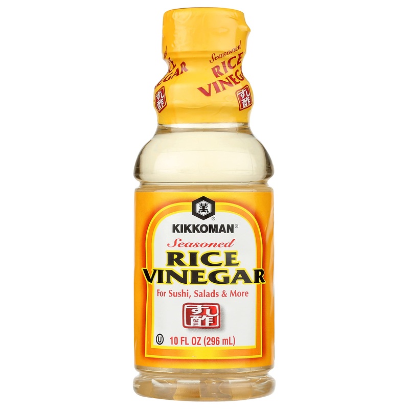 Kikkoman Rice Vinegar Seasoned, Natural Flavor, 10 Oz (Pack of 6) - Perfect for Sushi, Marinades, and Dressings