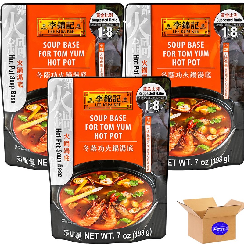 L K K Tom Yum Hot Pot Soup Base 7Oz/198G 3Pack