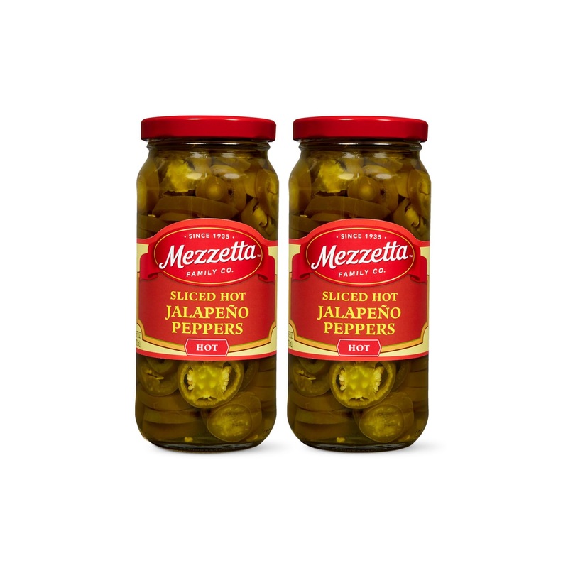 Mezzetta Sliced Hot Jalapeno Peppers | Kosher, Gluten Free, Keto | 16 Fluid Ounce Jar (Pack Of 2)