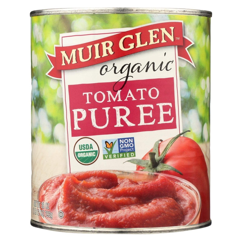 Muir Glen Organic Tomato Puree, 28 Ounce - 12 Per Case.