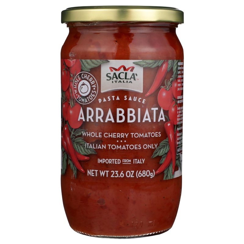 Sacla Arrabbiata Cherry Tomato Pasta Sauce, No Added Sugar, 24 Ounces (Pack Of 6)