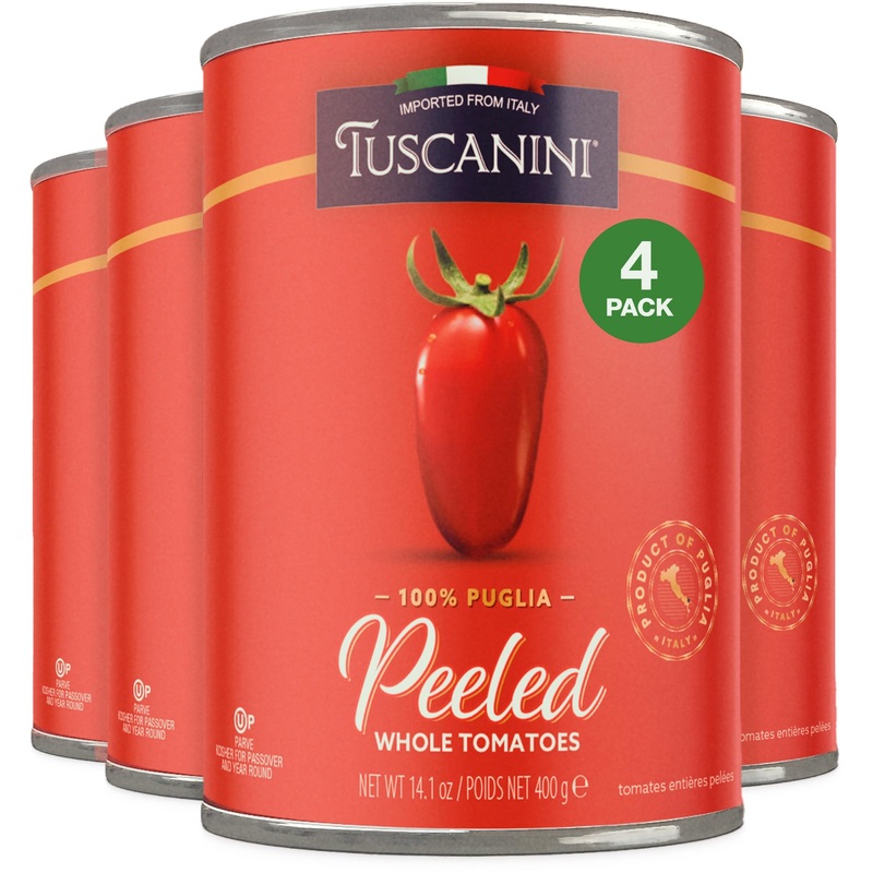 Tuscanini Italian Tomatoes, 14.1 Oz (4 Pack) | 100% Italian Canned Tomatoes | Delicious Taste | Perfect Pizza & Sauces | Bpa Fre