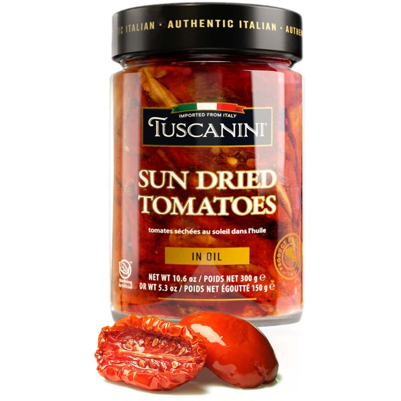 Tuscanini Premium Sun-Dried Tomatoes In Olive Oil, 10.6 Oz, Product Of Calabria Italy, Julian Cut, Nothing Artificial, Kosher (I
