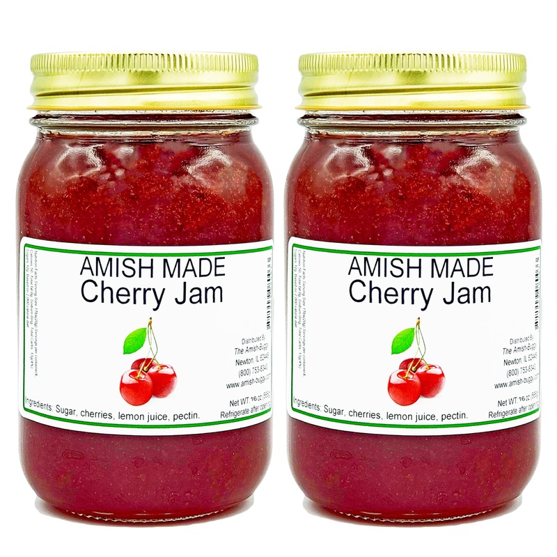 Amish Cherry Jam - Two 16 Oz Jars