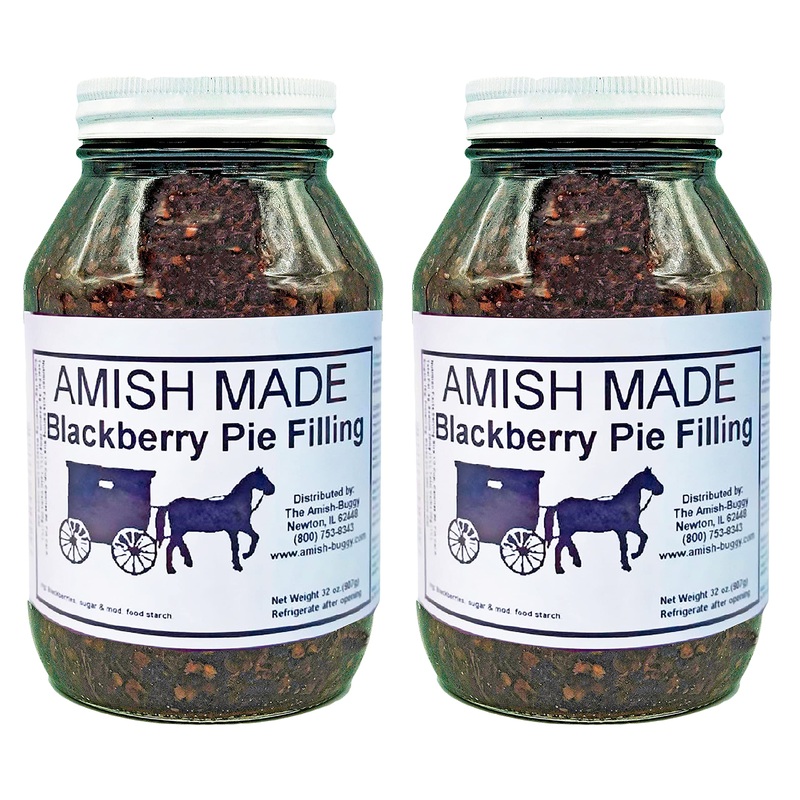 Amish Pie Filling - Two 32 Oz Jars (Blackberry)
