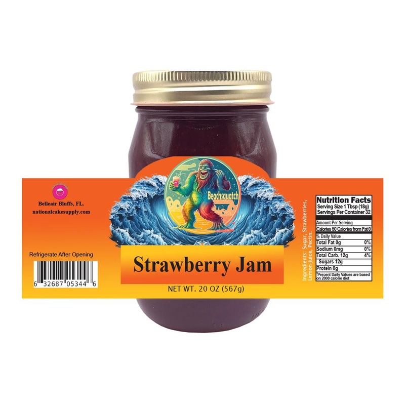 Beachsquatch Strawberry Jam, 20 Ounce Jar