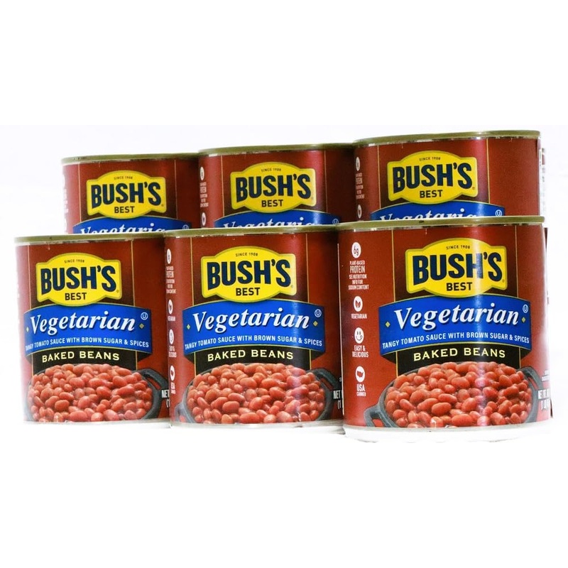 Bush'S Best Vegetarian Fat Free Baked Beans 16 Oz (Pack Of 6)