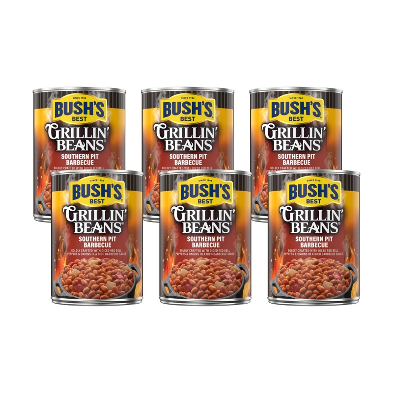 Bush'S Southern Pit Barbecue Grillin' Beans, 22 Oz. (Pack Of 6)