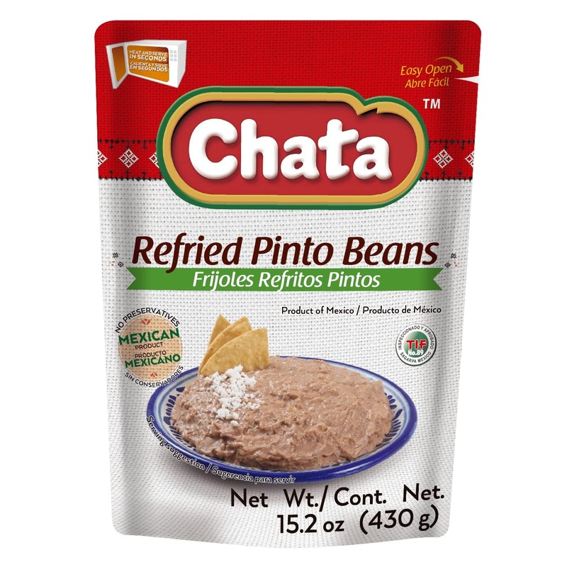 Chata Refried Pinto Beans, 15.2 Oz, Pack Of 5