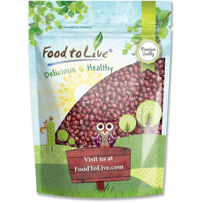 Food To Live - Adzuki Sprouting Beans, 8 Ounces - Whole Raw Dried Red Mung Beans, Vegan, Kosher, Bulk. Rich In Minerals, Dietary