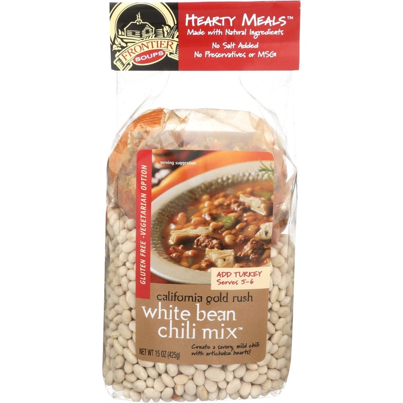Frontier Soups Hearty Meals California Goldrush White Bean Chili, 15-Ounce Bags (Pack Of 4)