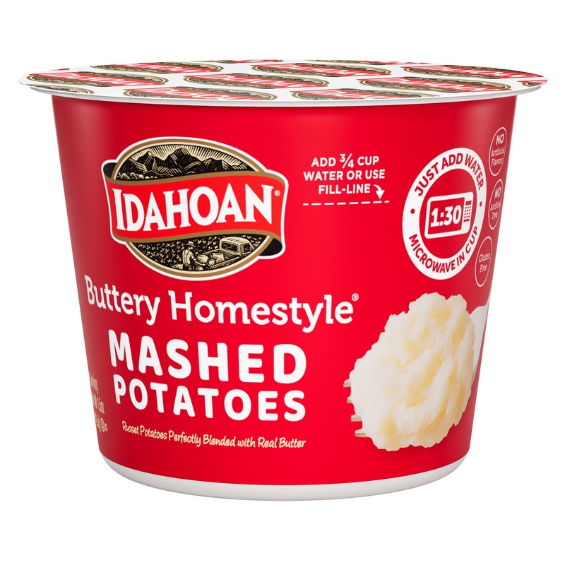 Idahoan Buttery Homestyle Mashed Potatoes, Made With Gluten-Free 100% Real Idaho Potatoes, 1.5 Oz (Pack Of 10)