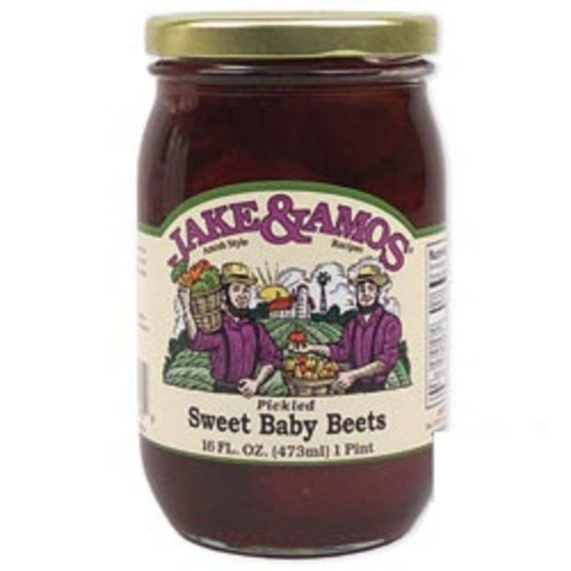 Jake & Amos Pickled Sweet Baby Beets - 16oz Jar - Delicious, Tender, and Naturally Sweet Beets for Salads and Snacks