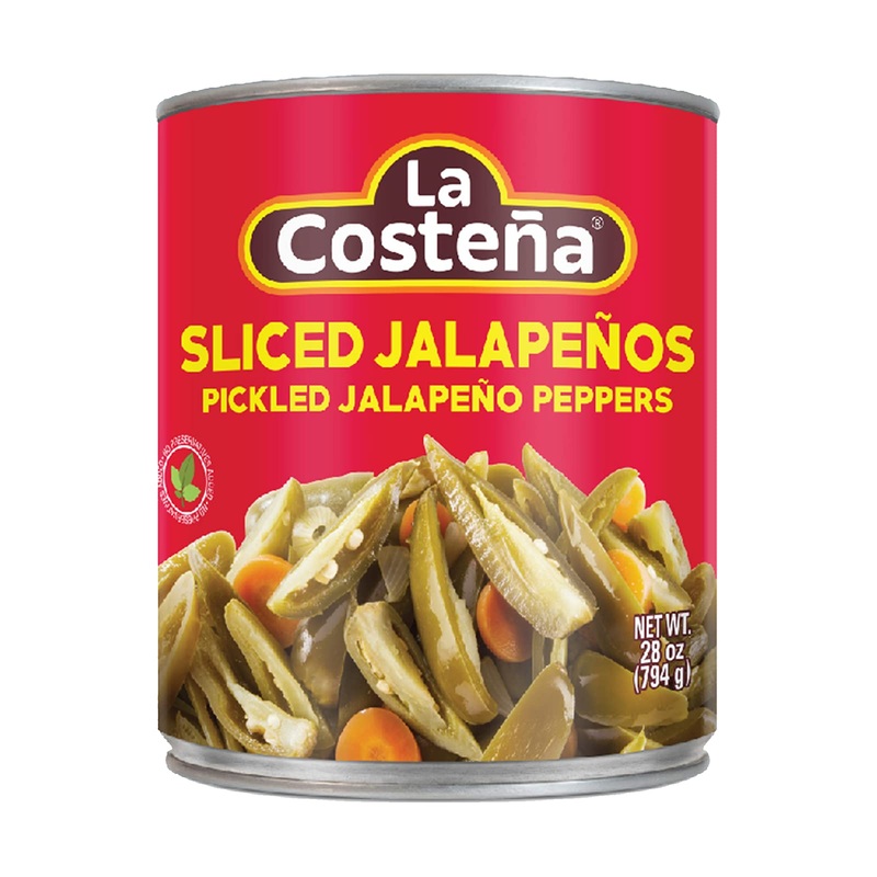 La Costena Jalapeno Peppers Sliced, Unflavored, 28 Ounce