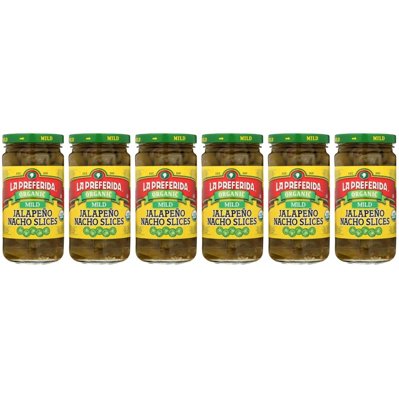 La Preferida Organic Jalapeno Nacho Slices, Mild, 11.5 Oz (Pack Of 6)