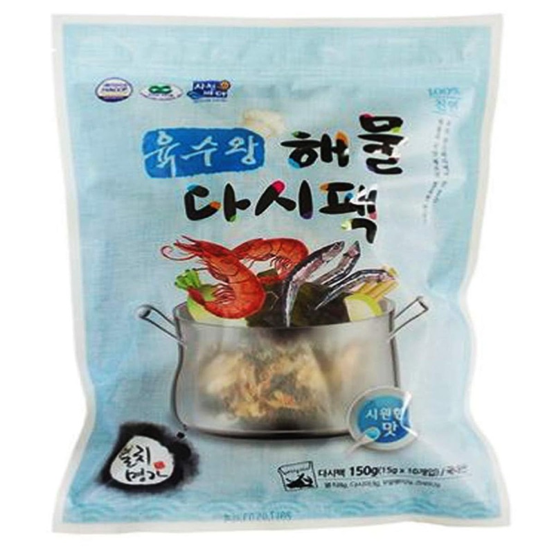 Minecook Seafood Dashi Pack Korean Spices Pack For Soups And Broth Gives Savory And Seafood Flavor Cool 160G (0.35 Lb) / 0.035 L