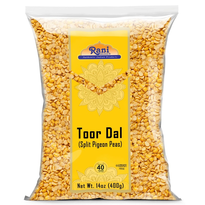 Rani Toor Dal (Split Pigeon Peas) 14Oz (400G) ~ All Natural | Gluten Friendly | Non-Gmo | Kosher | Vegan | Indian Origin