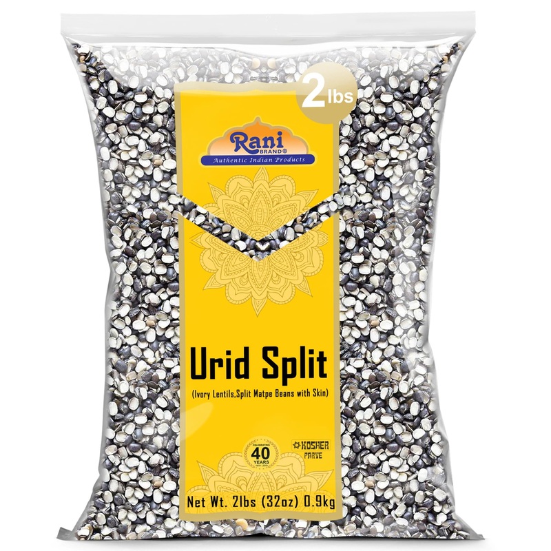 Rani Urid/Urad Split Chilka (Split Matpe Beans With Skin) Indian Lentils 32Oz (2Lbs) 908G ~ All Natural | Gluten Friendly | Non-