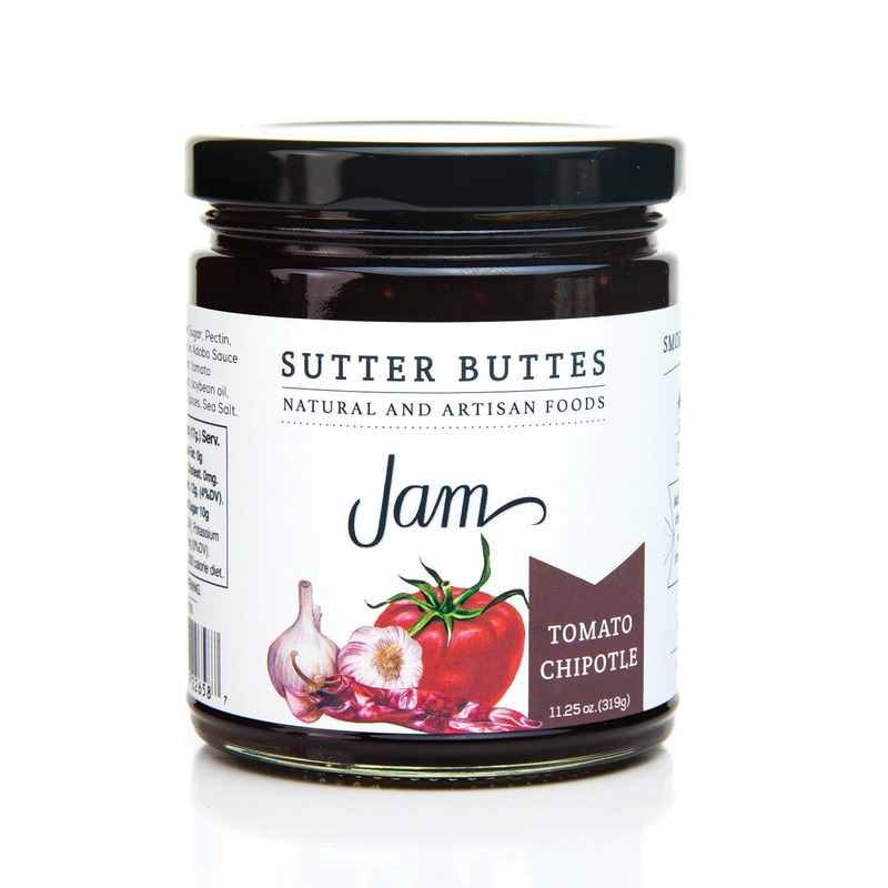 Sutter Buttes Smoky Tomato Chipotle Spicy Jam - 11.25 Oz Jar - Sweet & Spicy Gourmet Spread For Bbq, Burgers, Sandwiches, Cheese