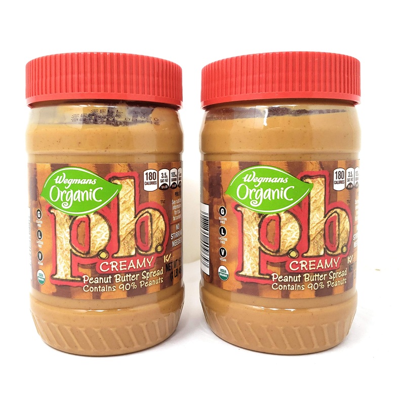 Wegmans Organic Creamy Peanut Butter Spread (2 Pack, Total Of 32Fl.Oz)