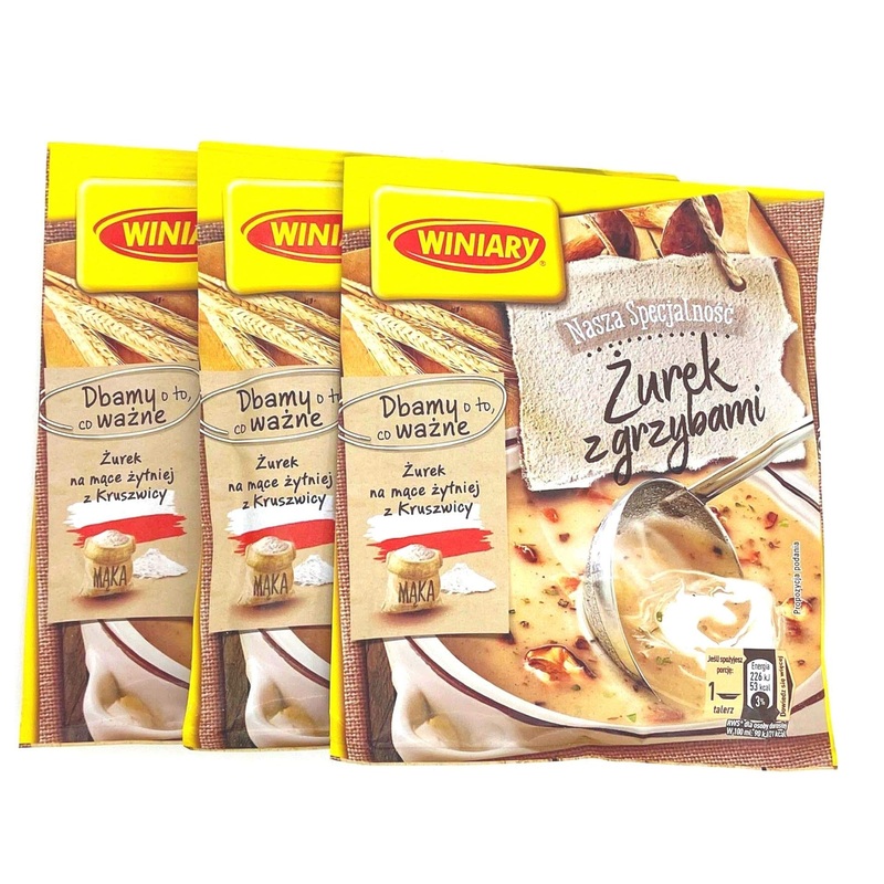 Winiary Zurek With Mushrooms White Rye Soup 3Pc./9 Portions