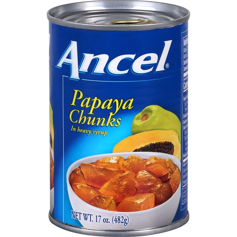 Ancel Papaya Chunks In Syrup, 17 Ounce (Pack Of 24)