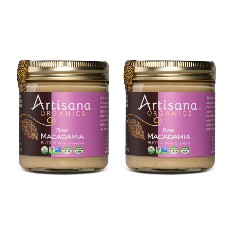 Artisana Organic Raw Macadamia Butter With Cashew 8Oz 2-Pack