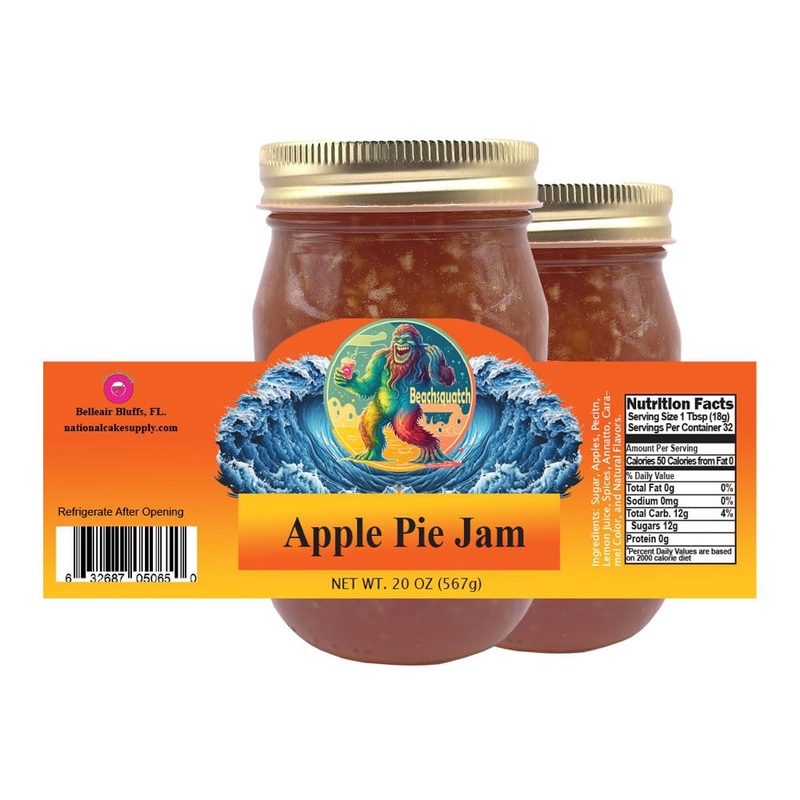 Beachsquatch Apple Pie Jam, 20 Ounce Jar - 2 Pack