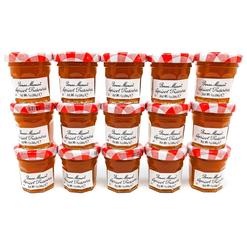 Bonne Maman Apricot Preserve Mini Jars - 1 Oz X 60 Pcs - Kosher