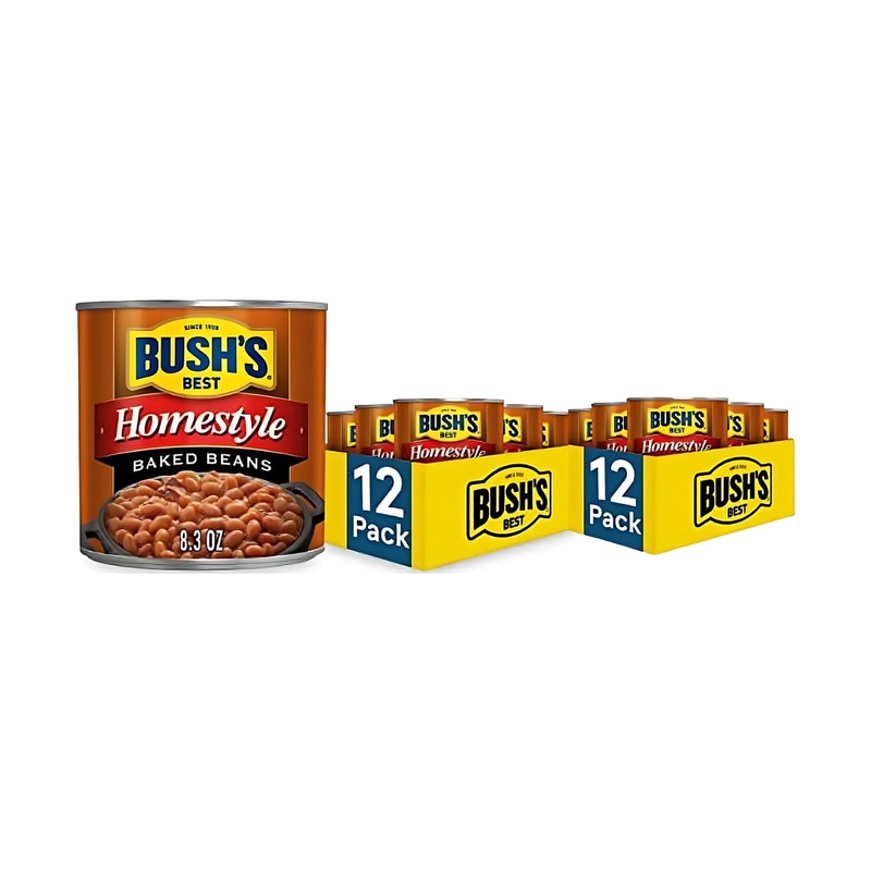 Bush'S Best Baked Beans, Homestyle, 8.3 Oz (Pack Of 24)
