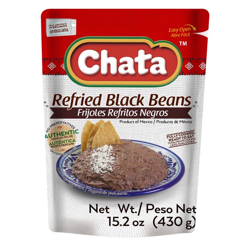 Chata Traditional Mexican Refried Black Beans, 15.2, Pack Of 1
