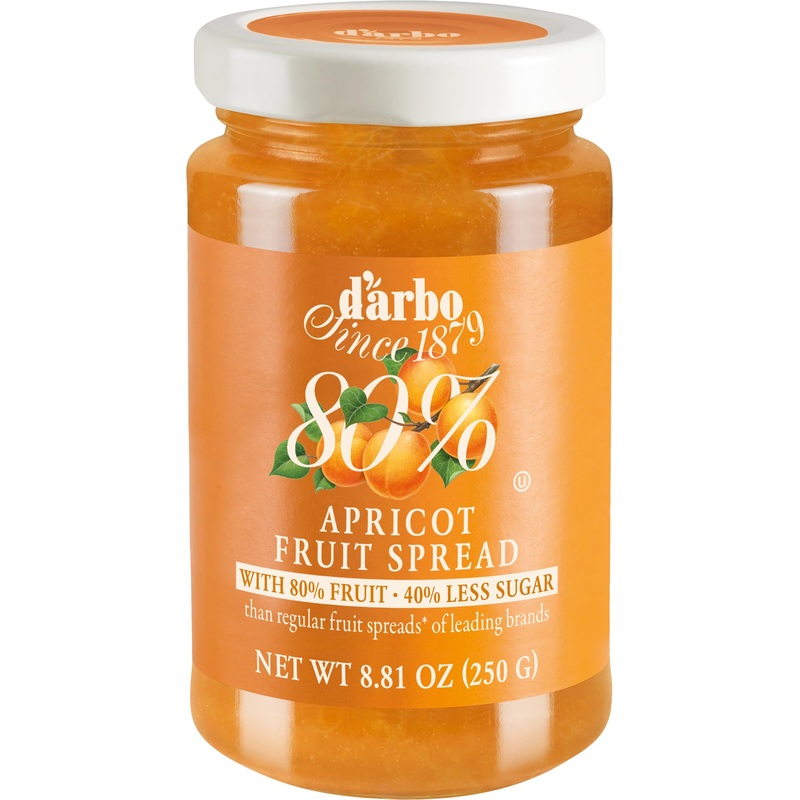 Darbo Apricot Spread, 80% Fruit, All Natural, 40% Less Sugar - 8.81Oz
