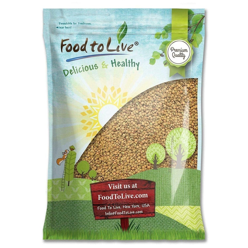 Food To Live - Whole Green Lentils, 15 Pounds Dried Raw Lentils, Sproutable, Kosher, Vegan. Rich In Dietary Fiber, And Protein.
