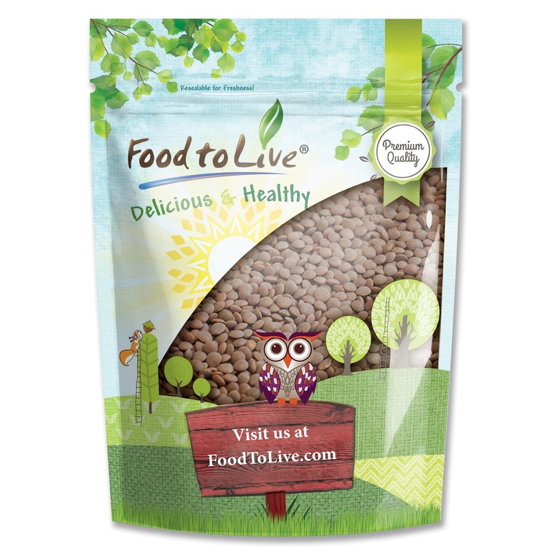 Food To Live - Whole Red Lentils, 2.5 Pounds - Dry Raw Lentils, Sproutable, Vegan, Kosher, Bulk. Quick-Cooking. Good Source Of D