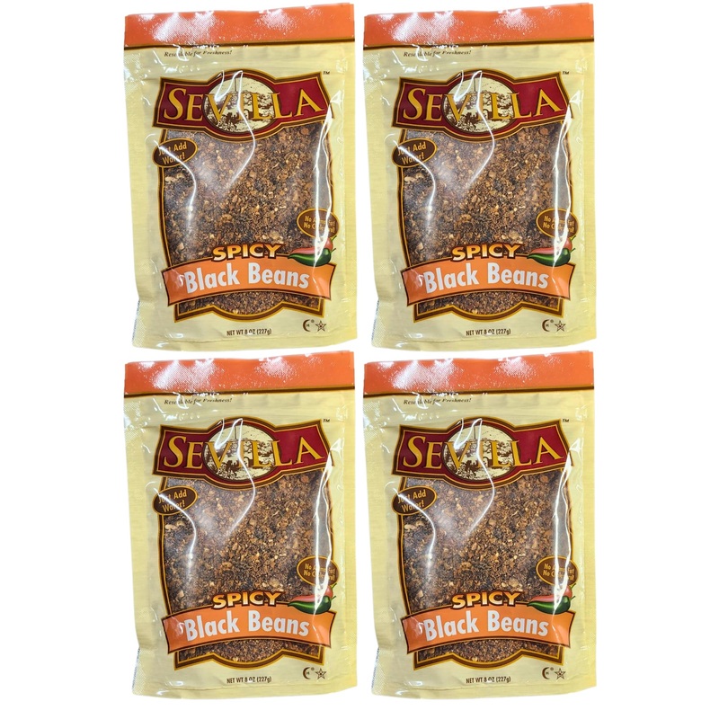 Generic Dehydrated Redfried Beans, 8 oz (Pack of 4), Fast Cooking, Spicy Black Beans